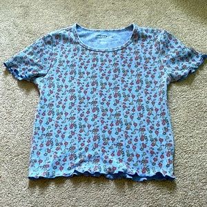 American eagle crop top floral